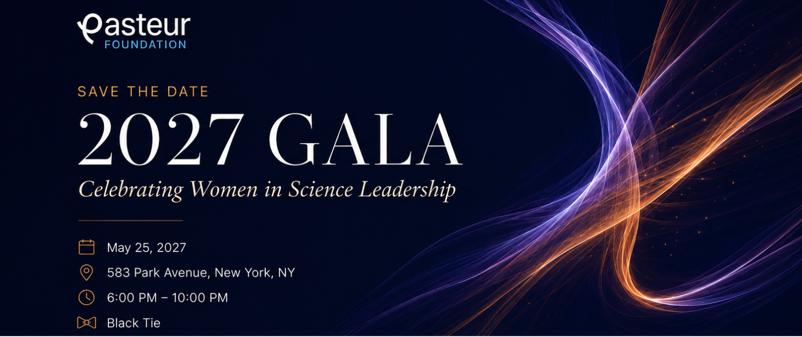 Pasteur Foundation Gala 2027 — Celebrating Women in Science at 583 Park Avenue, New York