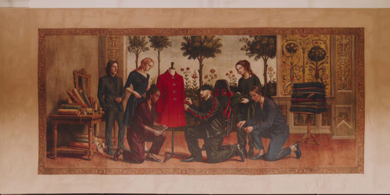 Gucci Memoria Brings 105 Years of House History to Life Through Twelve Monumental Tapestries This Milan Design Week