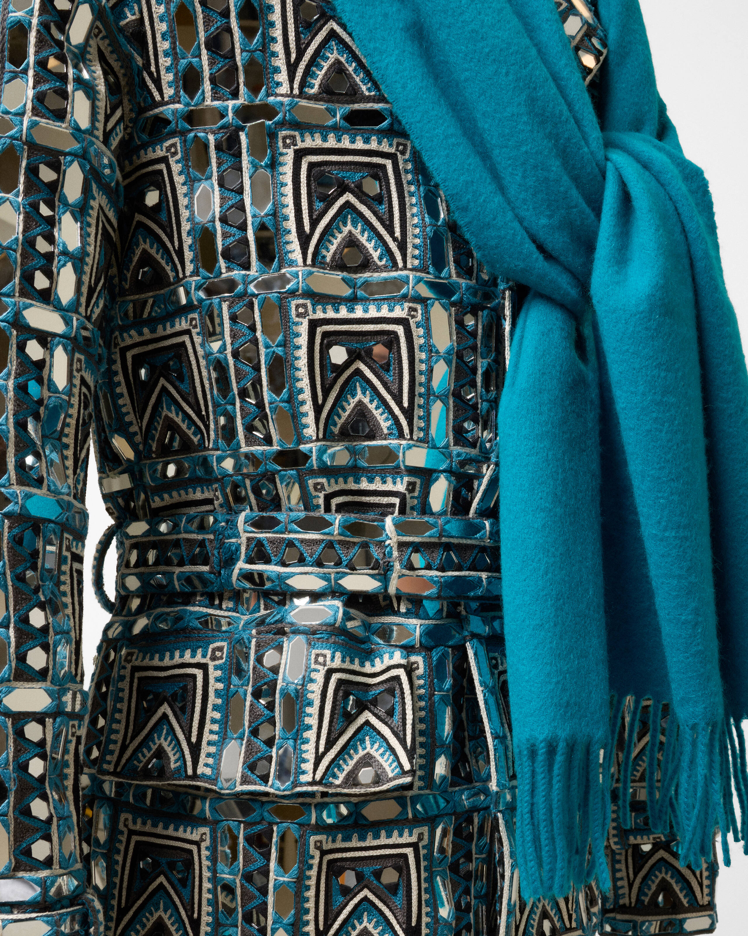 Men’S Mirror Embroidered Trench Coat, Autumn:Winter 2015