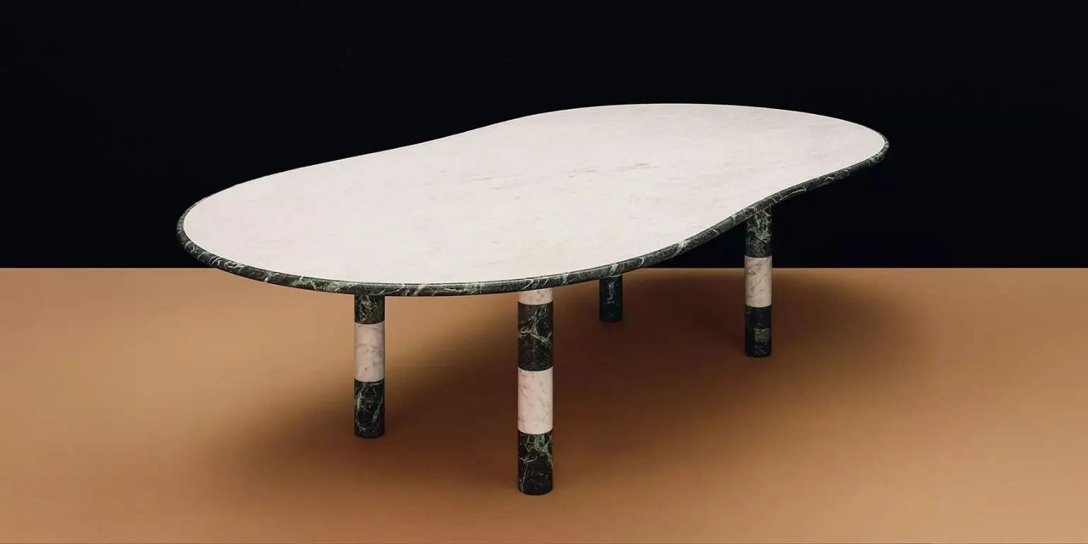 Hermès Maison Unveils a Marble Table, Hammered Metal, and Hand-Woven Cashmere  at La Pelota this Milan Design Week