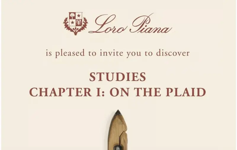 Loro Piana  – Loro Piana – “Studies Chapter I: On the Plaid”