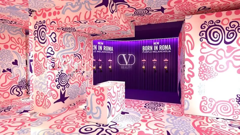 Valentino Beauty – Valentino Beauty – Portanuova Pop-Up “Born in Roma Purple Melancholia”