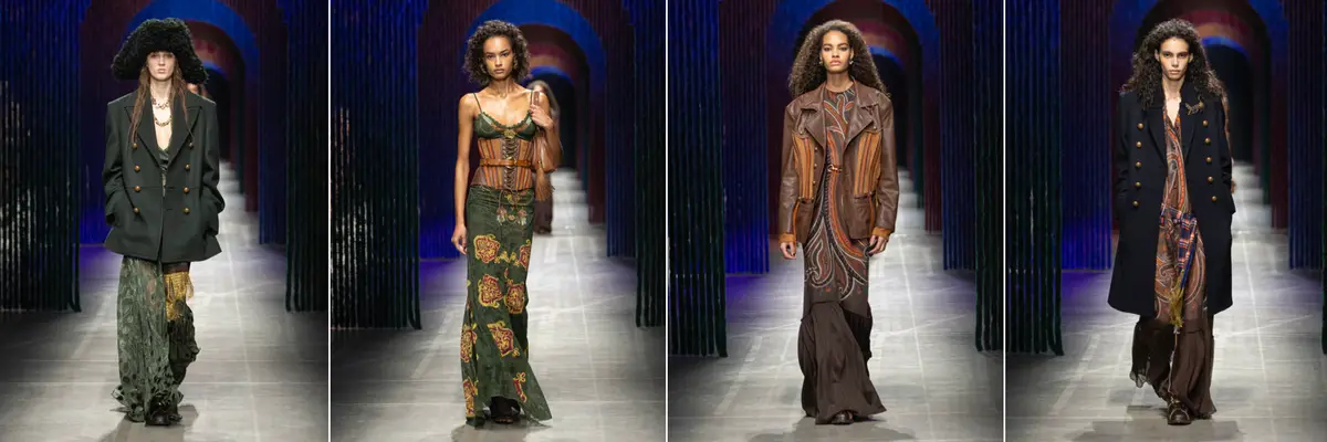 Etro Fall/Winter 2026-2027 Birkenstock suede mules