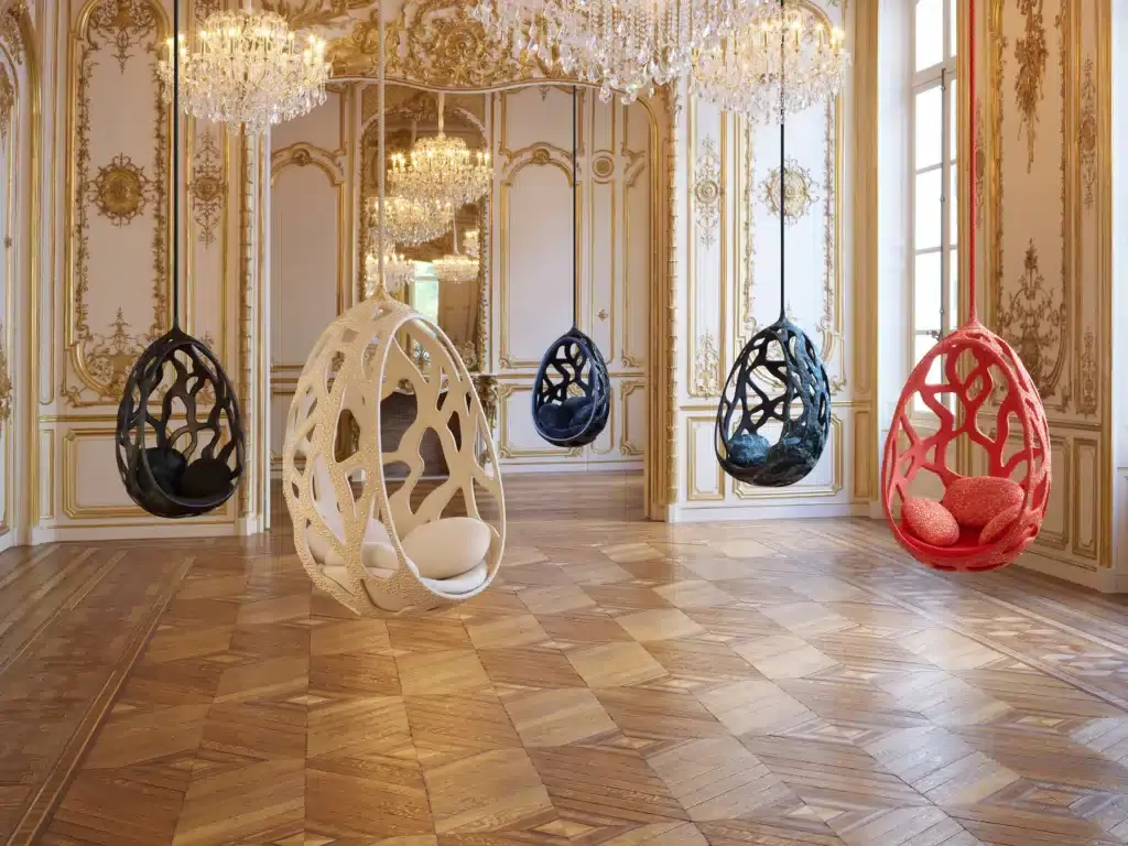 The Cocoon chairs are part of Louis Vuitton’s Design Miami.Paris Objets Nomades exhibition - Louis Vuitton