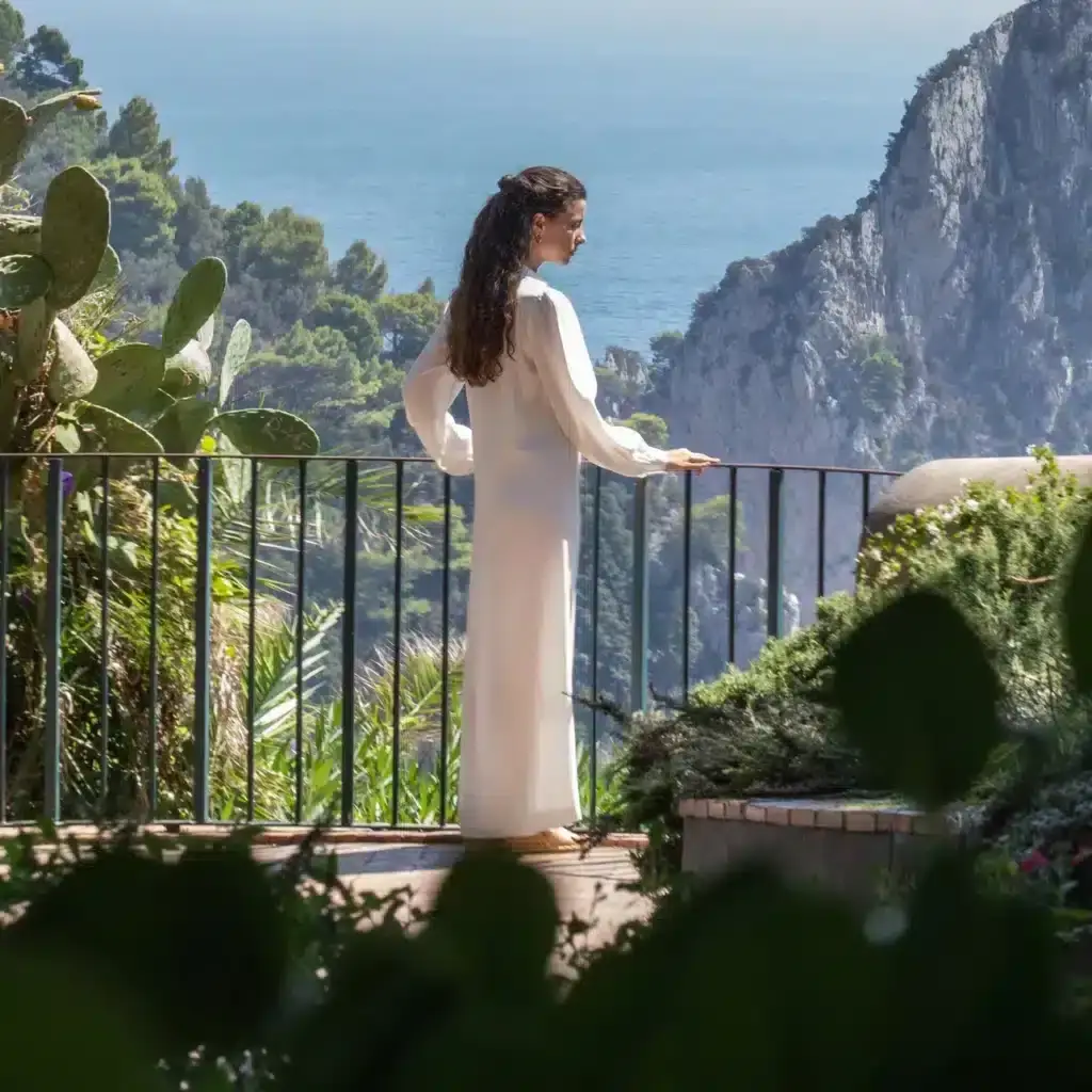 Celeste Dalla Porta on the set of Parthenope
