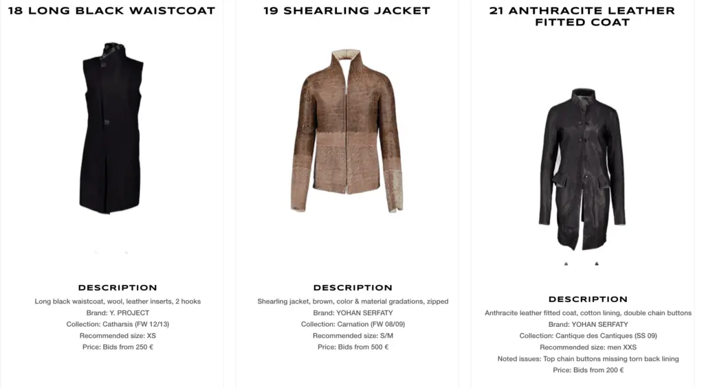 Yohan Serfaty Foundation Archive Sale, Paris Fashion Week